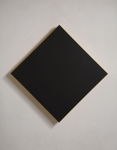 17. Untitled, (yellow and black), 48x48x4 inches, acrylic on canvas, 2010